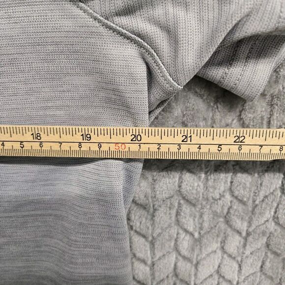 3 Under Armour T Shirt Men's Medium UA Collegiate Branded Red/ 2 V Neck Gym Gray - Picture 14 of 16